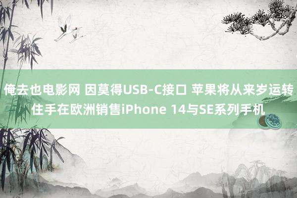俺去也电影网 因莫得USB-C接口 苹果将从来岁运转住手在欧洲销售iPhone 14与SE系列手机