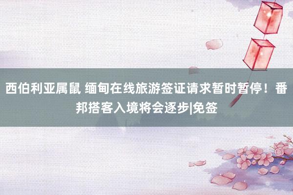 西伯利亚属鼠 缅甸在线旅游签证请求暂时暂停！番邦搭客入境将会逐步|免签
