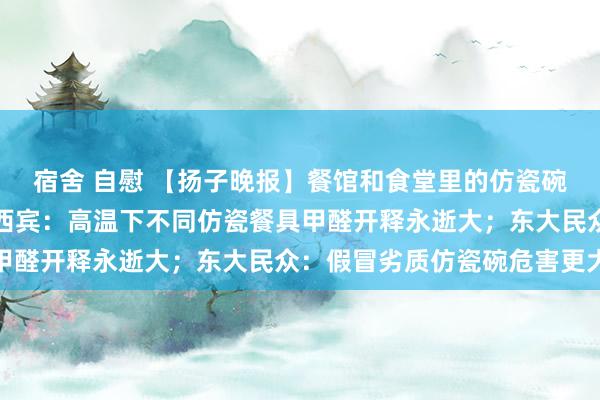 宿舍 自慰 【扬子晚报】餐馆和食堂里的仿瓷碗有毒吗？扬子晚报记者西宾：高温下不同仿瓷餐具甲醛开释永逝大；东大民众：假冒劣质仿瓷碗危害更大