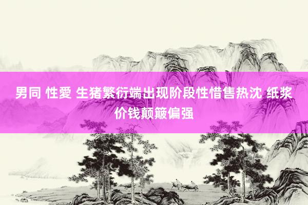 男同 性愛 生猪繁衍端出现阶段性惜售热沈 纸浆价钱颠簸偏强
